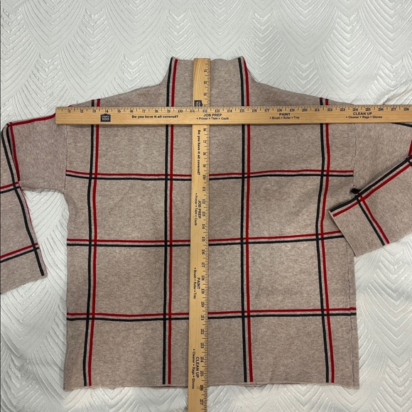 Tahari Sweater - drop shoulder mock neck classy beige  size L - Picture 14 of 14